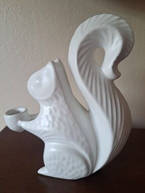 Jonathan Adler Menagerie Squirrel Sculpture Off-White Ceramic Figurine Art